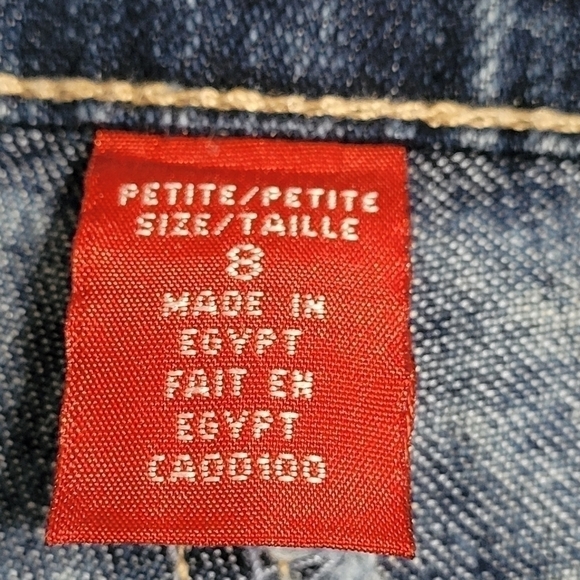 𝅺BLUE Highrise Straight Leg Cropped Jeans Size 8 Vintage Gloria Vanderbilt - Picture 9 of 10